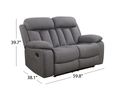 Fletcher Stain-Resistant Fabric Reclining Loveseat