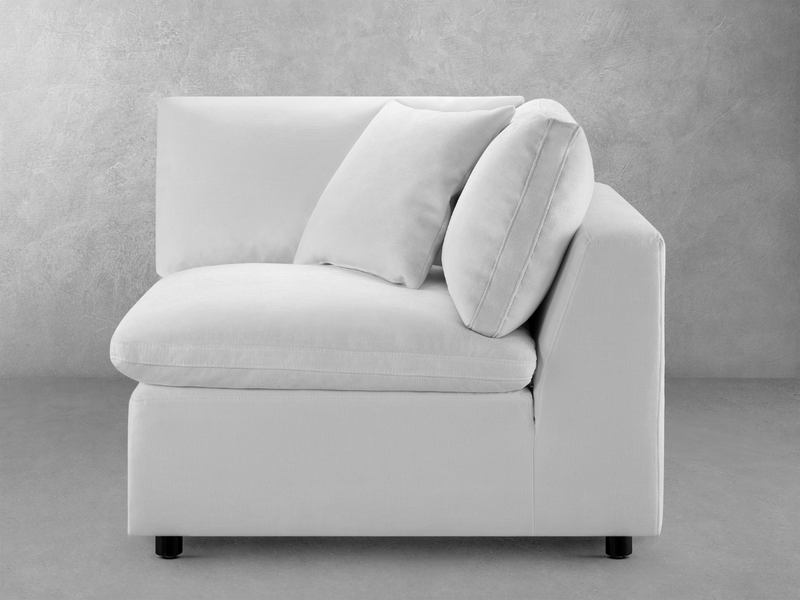 Luxe Feather and Down Fabric Corner Chair