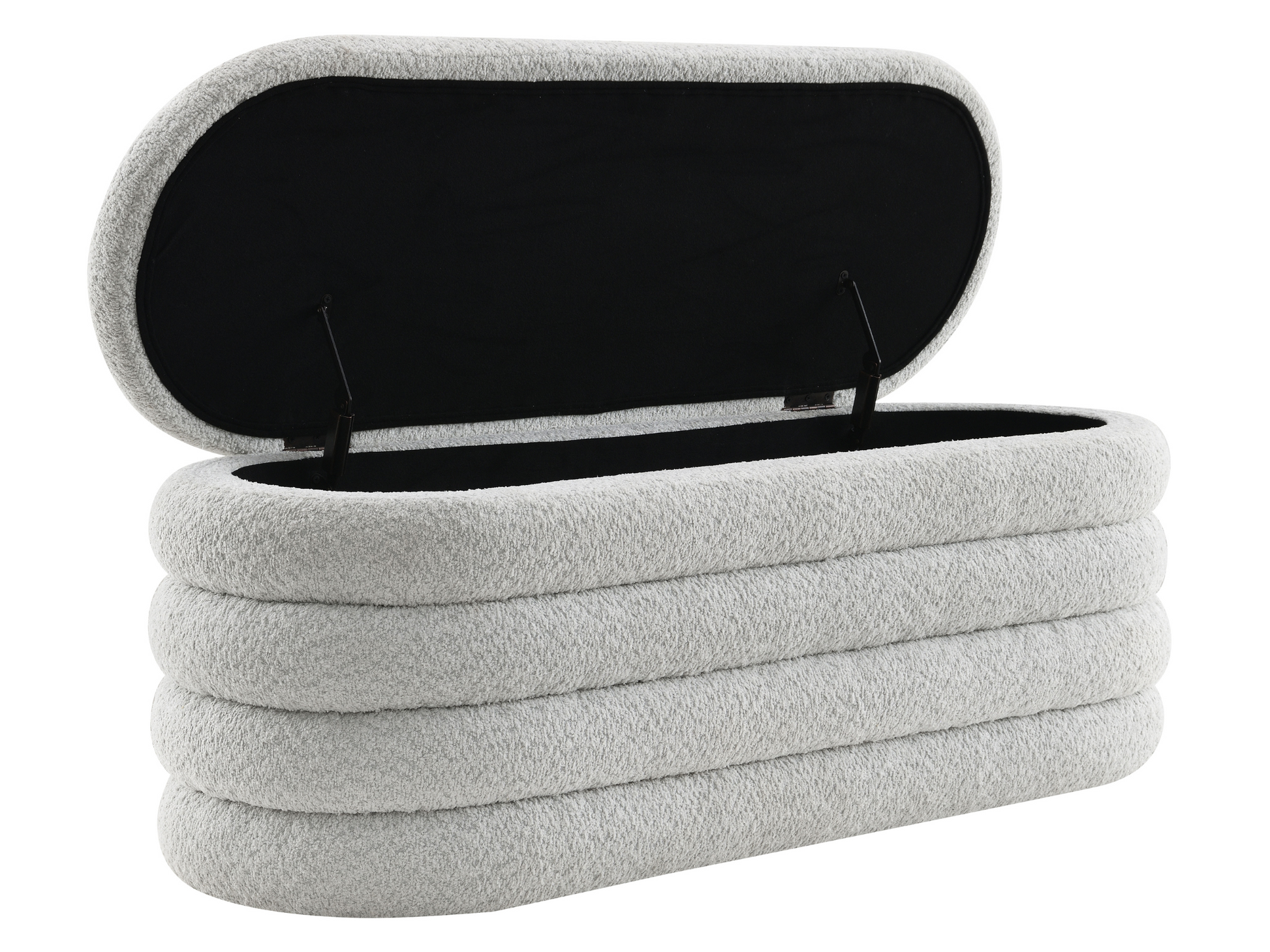 Cleo Storage Bench Ottoman - Gray