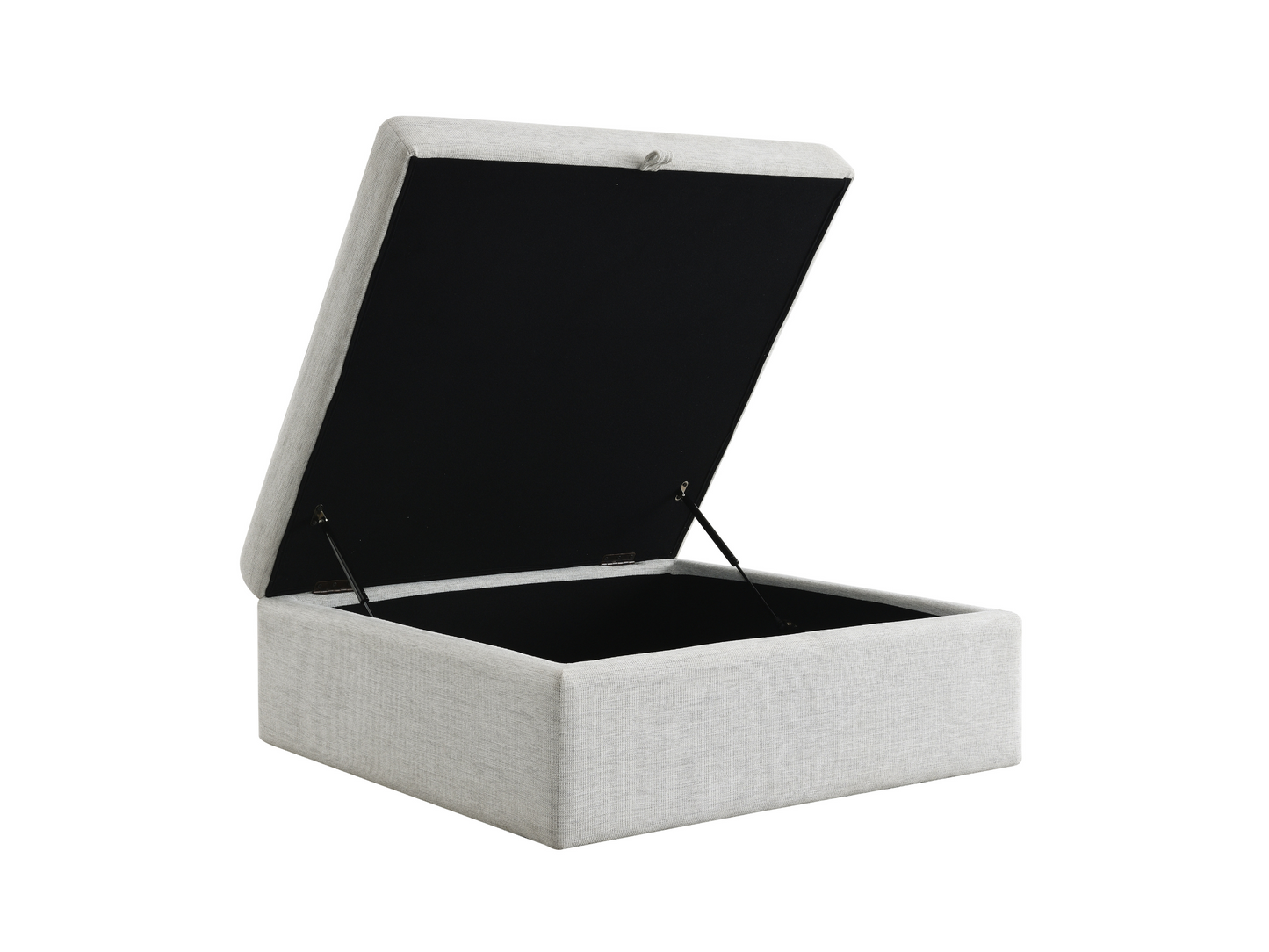 Wren Square Storage Ottoman - Ivory