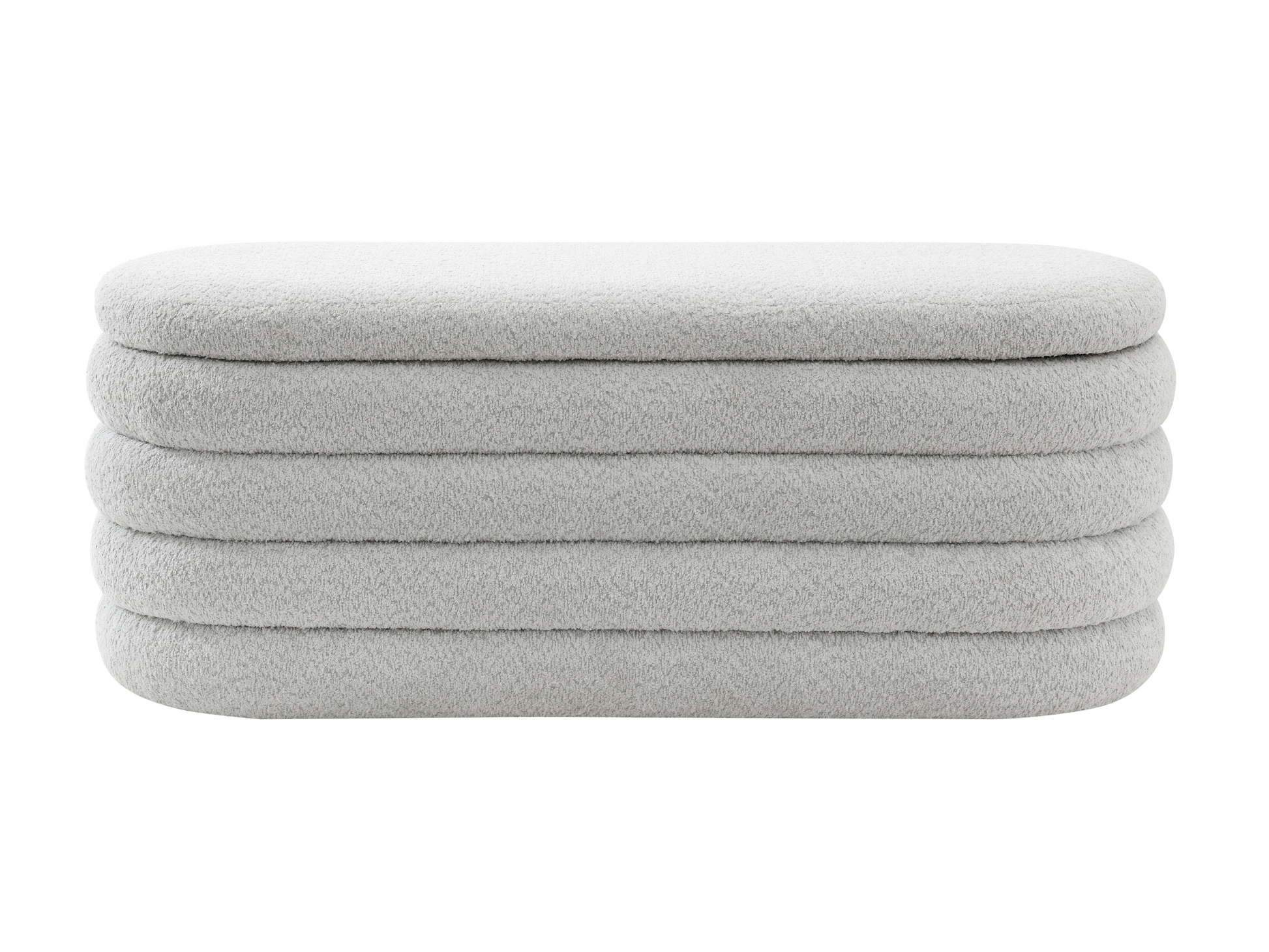 Cleo Storage Bench Ottoman - Gray