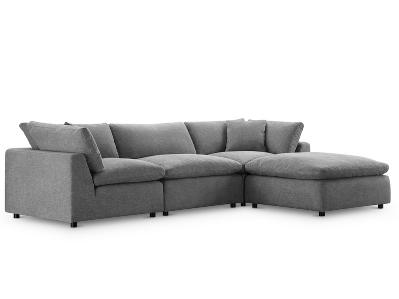 Luxe Feather and Down 4-pc Sectional Set