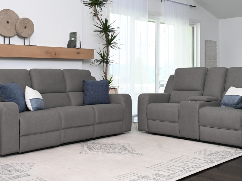 Margaret 2-pc Fabric Manual Reclining Sofa and Loveseat