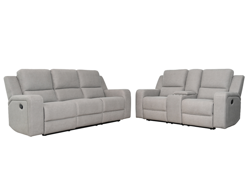Margaret 2-pc Fabric Manual Reclining Sofa and Loveseat