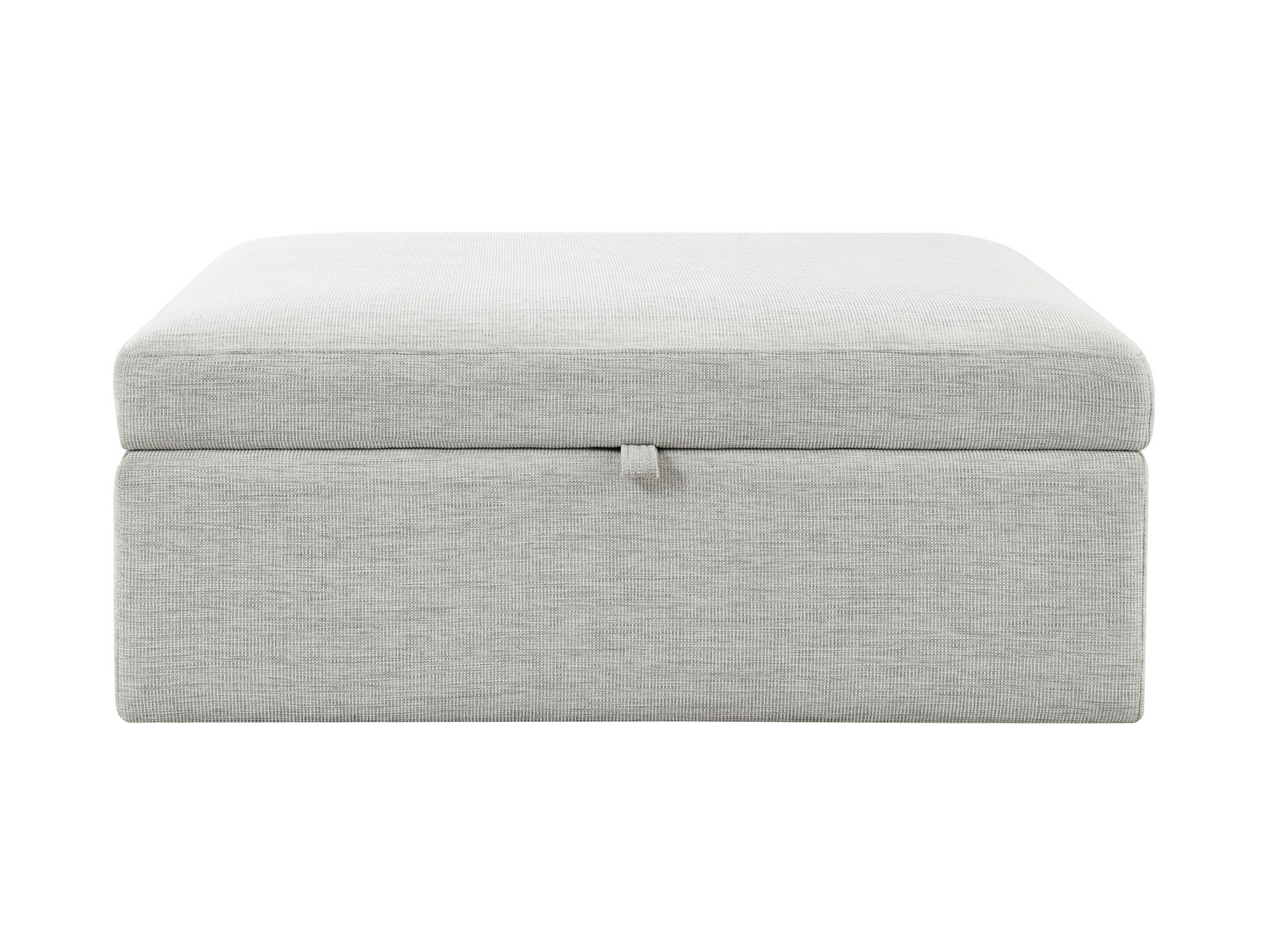 Wren Square Storage Ottoman - Ivory