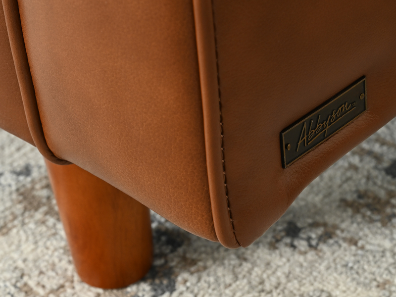 Holloway Mid-Century Leather Sofa