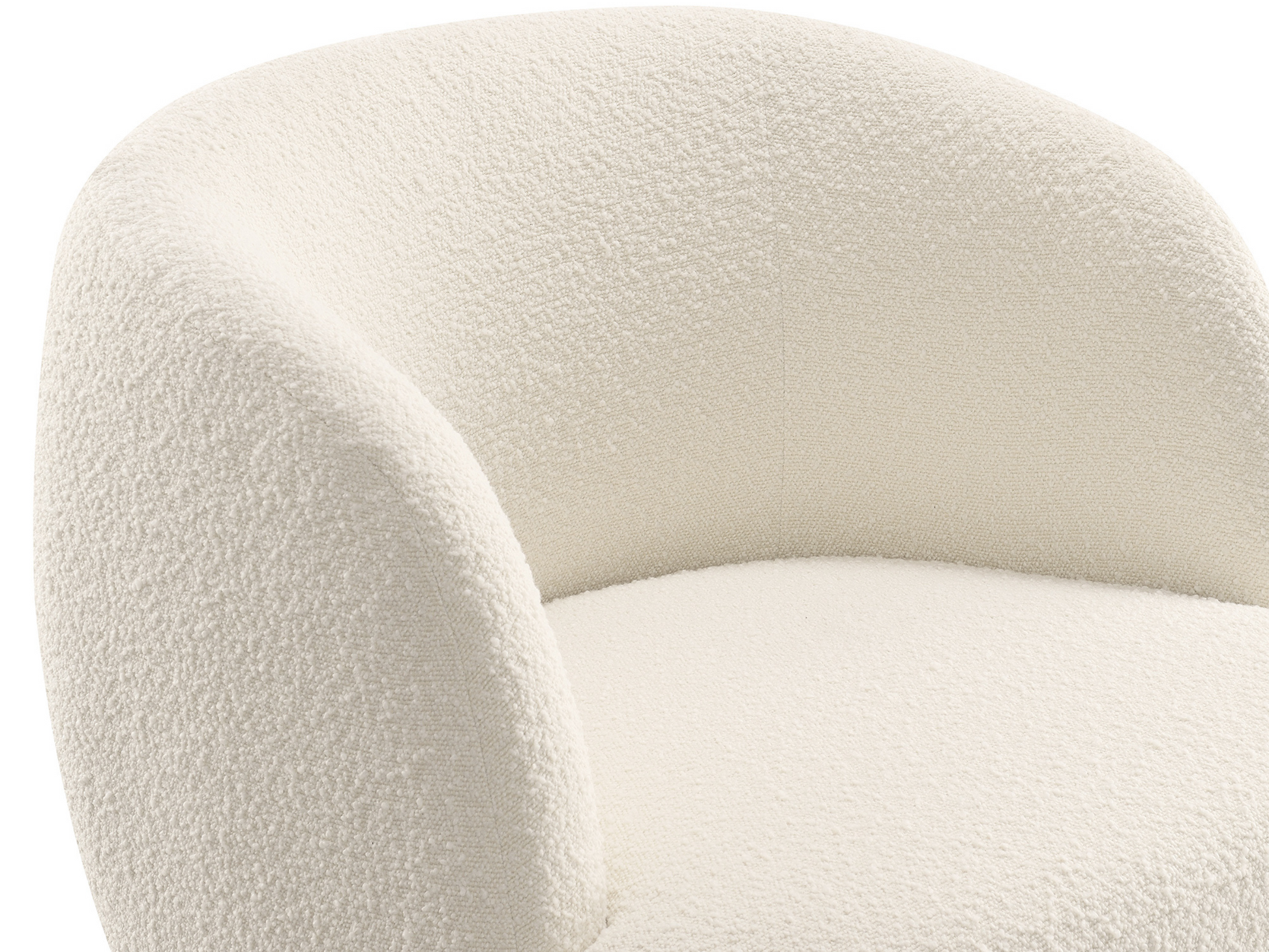 Blair Bouclé Swivel Chair - White