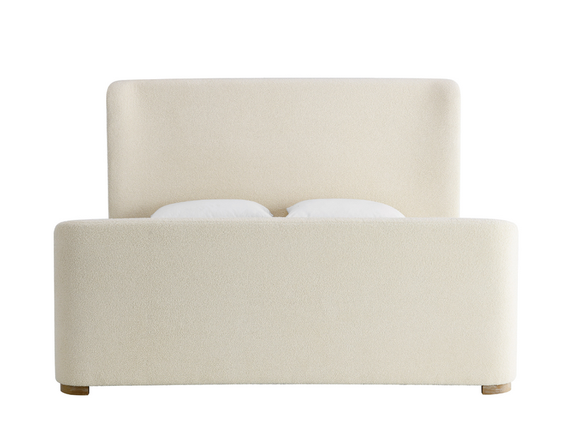 Luciano Bouclé Fabric Sleigh Bed