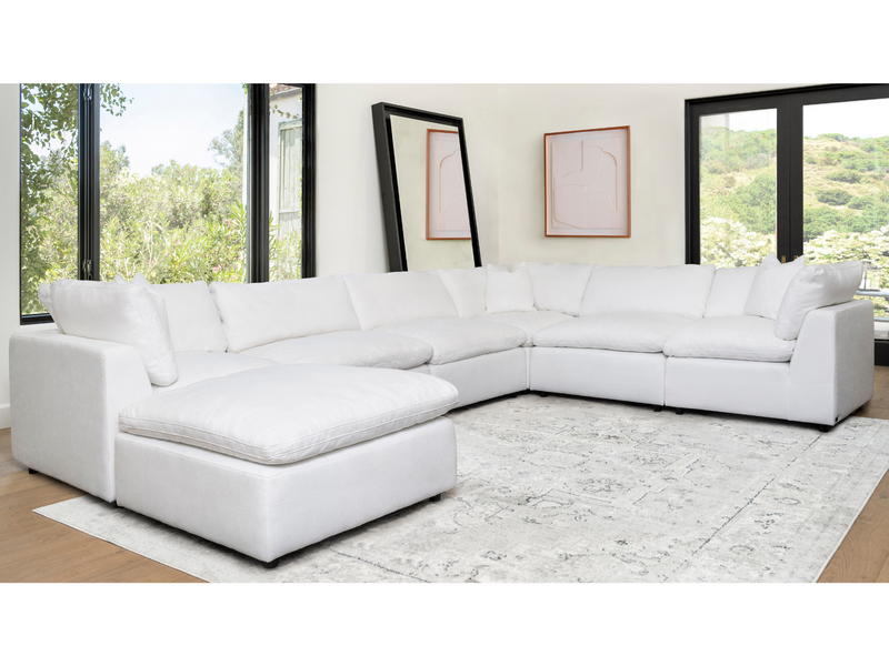 JoJo Fletcher Luxe Feather and Down 7-pc L-Shaped Sectional Set