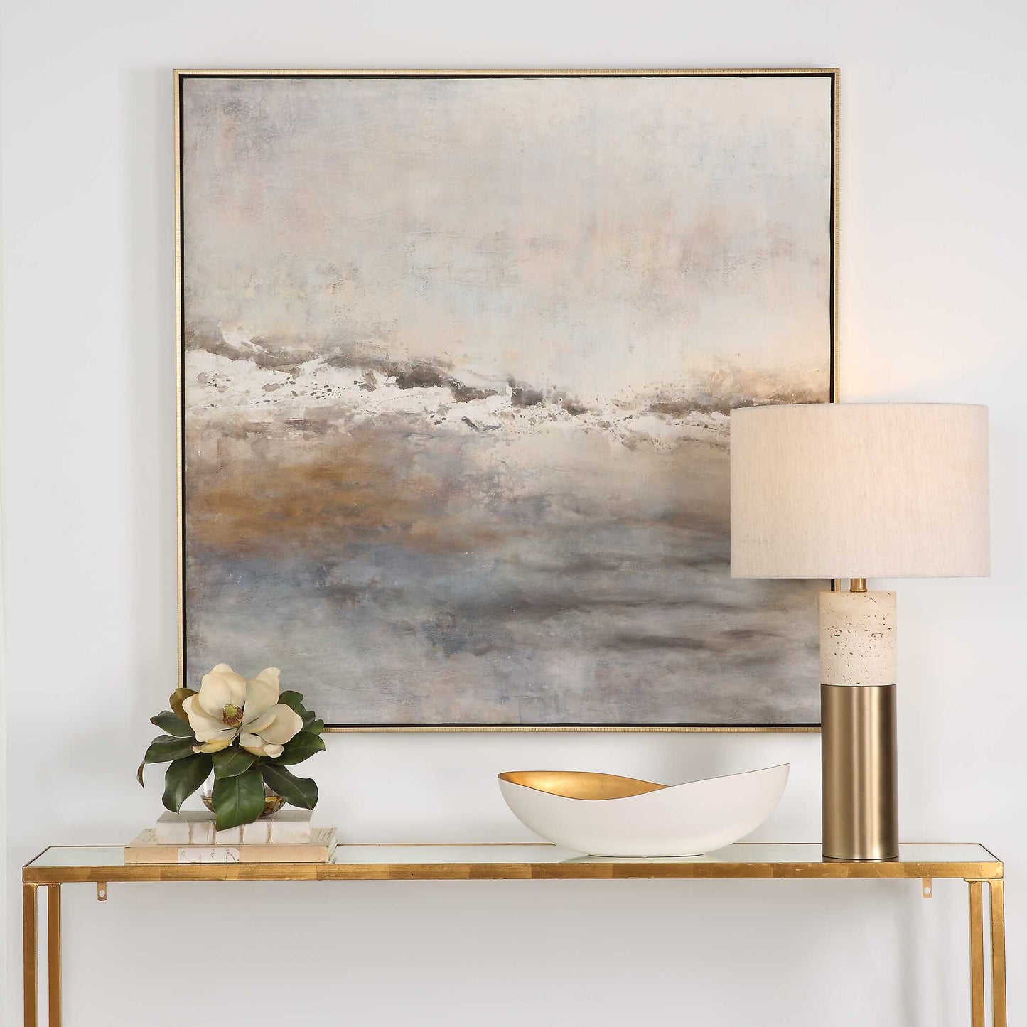 Abbyson Home Storm Clouds Abstract Hand Painted Art