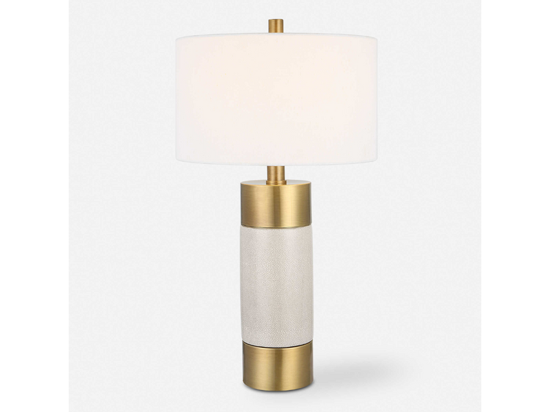 Abbyson Home Adina Ivory & Brass Table Lamp