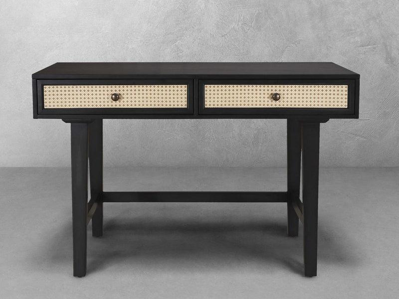Archer 2-Toned Cane Writing Desk