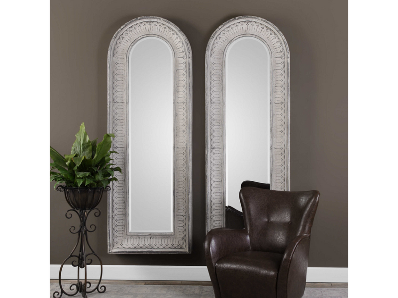 Abbyson Home Aria Aged Gray Arch Mirror