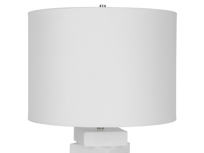 Abbyson Home Aria White Geometric Table Lamp
