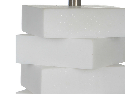 Abbyson Home Aria White Geometric Table Lamp