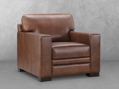 Astoria Top Grain Leather Chair - Brown