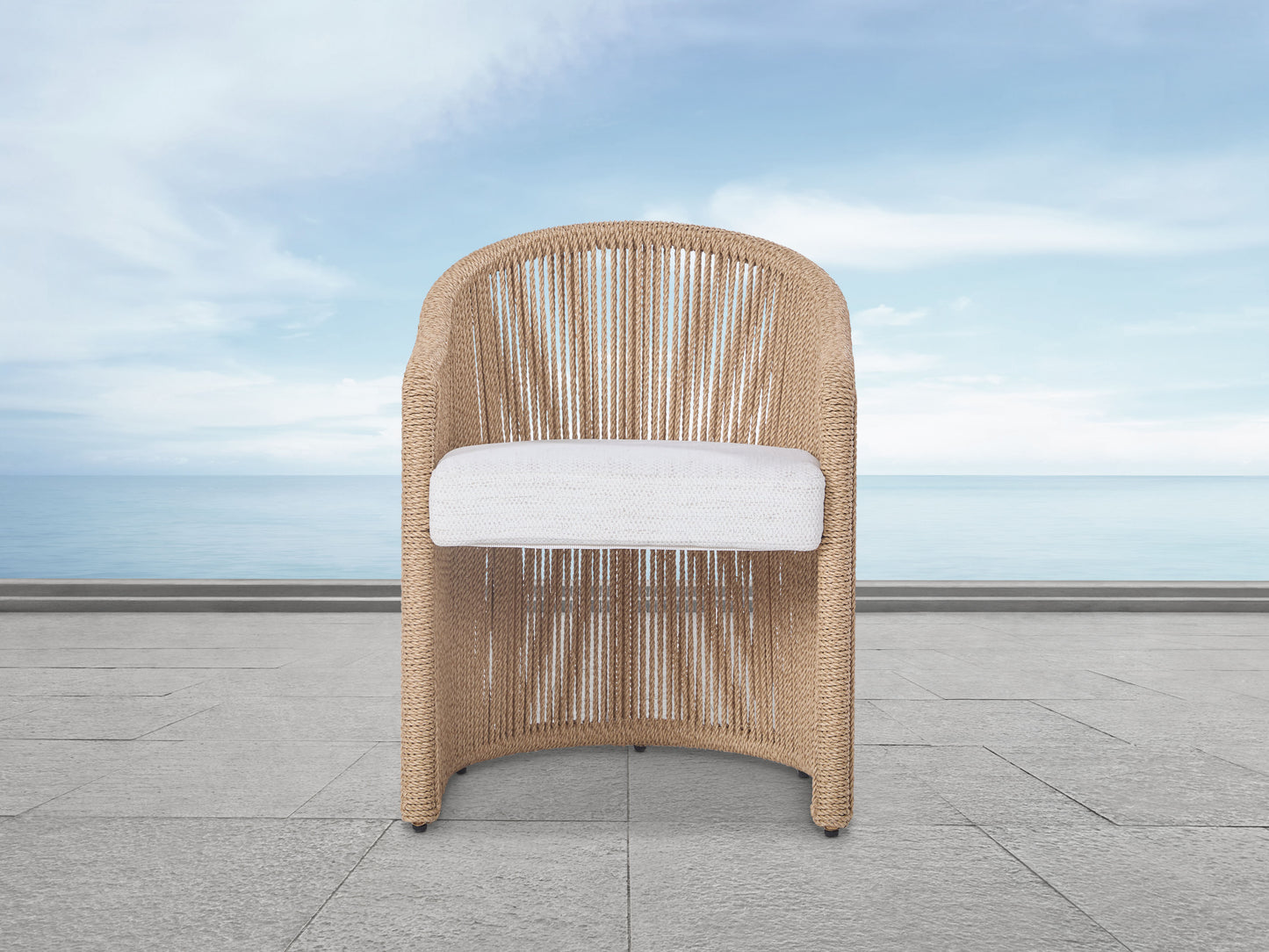 Bali Outdoor Teak and Rope Dining Chair