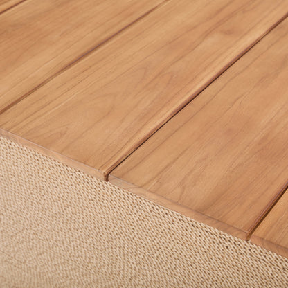 Bali Outdoor Teak and Rope Dining Table