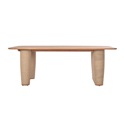 Bali Outdoor Teak and Rope Dining Table