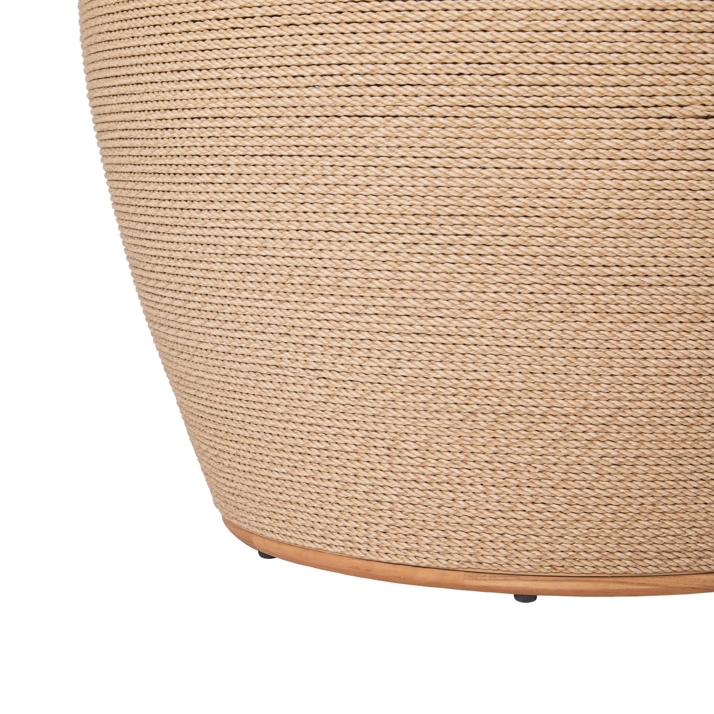 Bali Outdoor Teak and Rope Round Dining Table