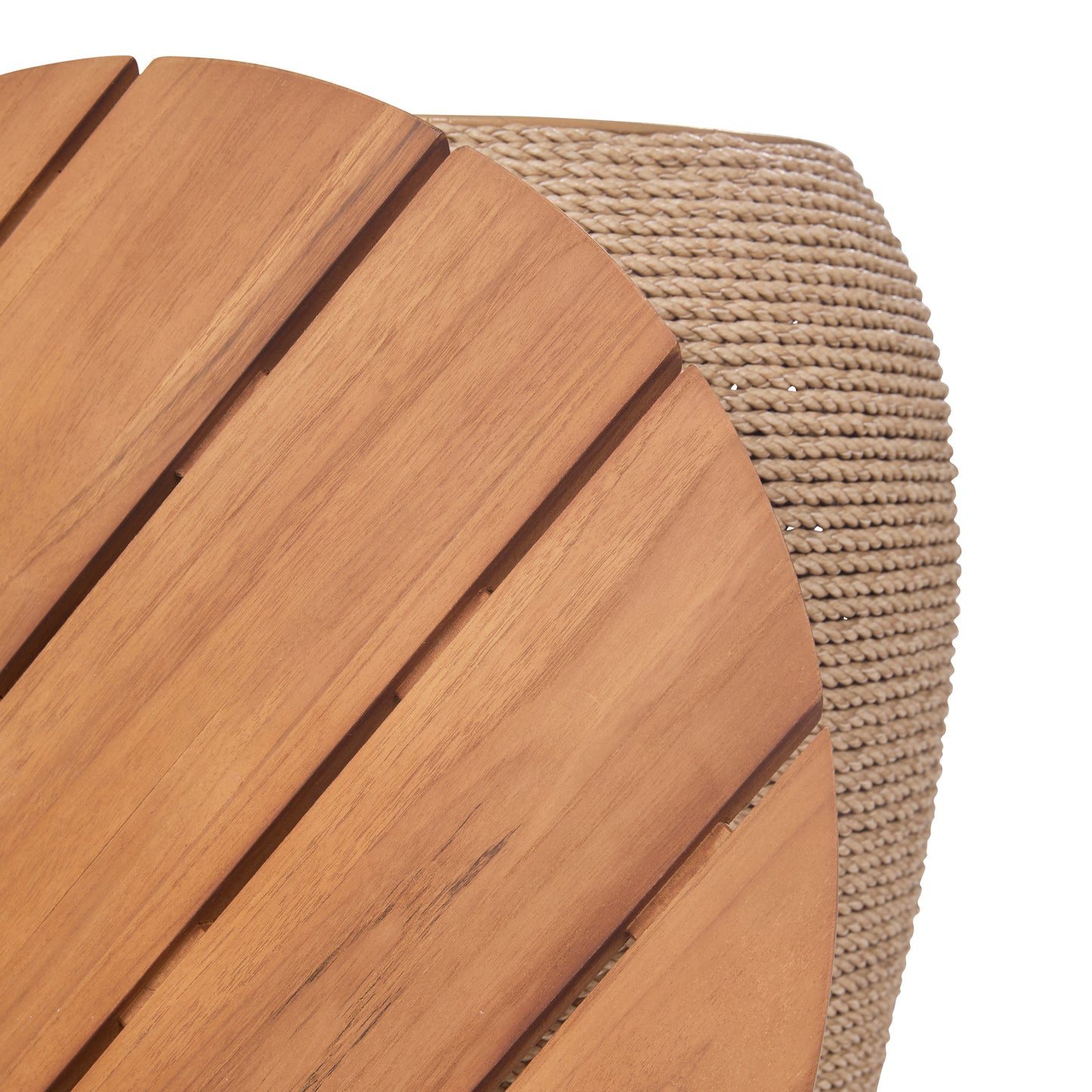 Bali Outdoor Teak and Rope Storage Coffee Table