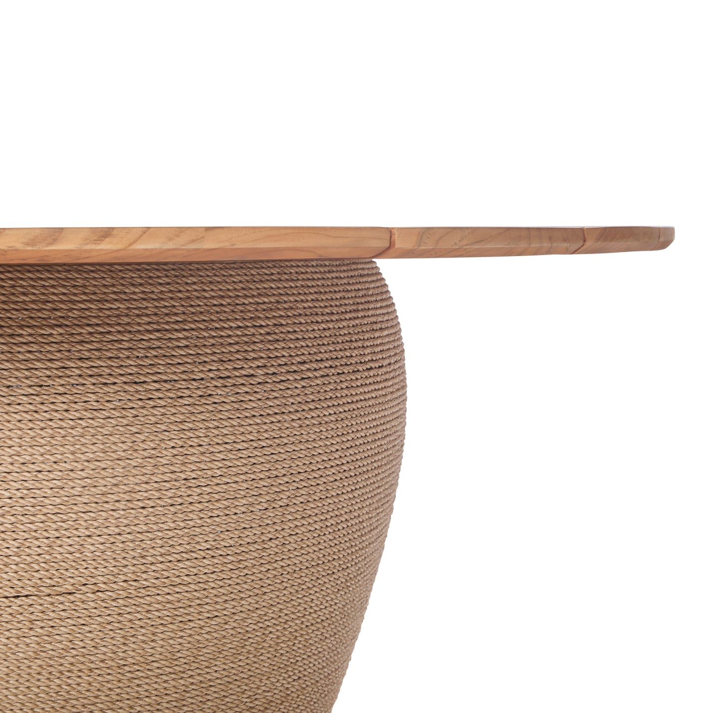 Bali Outdoor Teak and Rope Round Dining Table