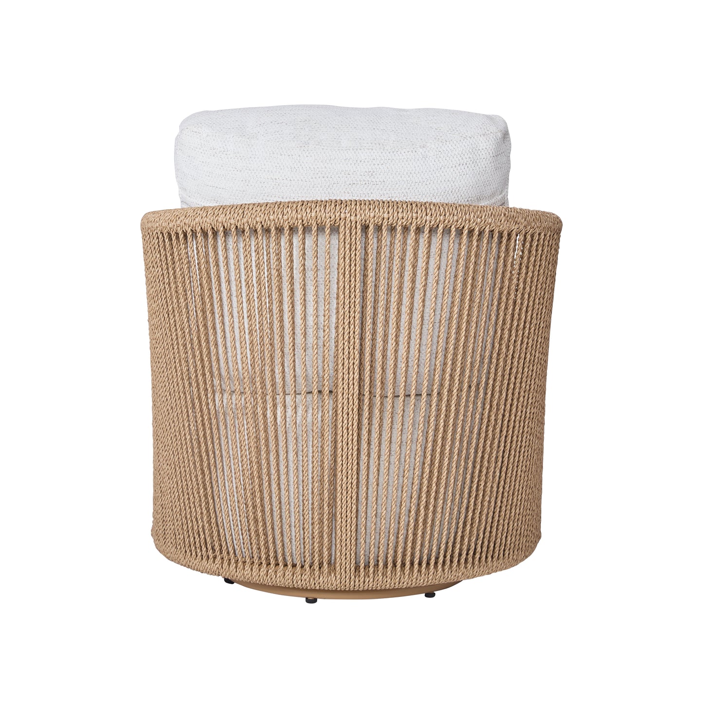 Bali Outdoor Teak and Rope Swivel Chair