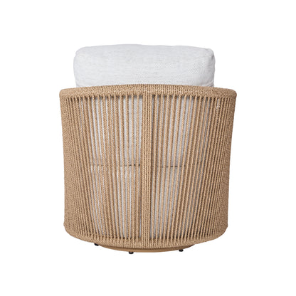 Bali Outdoor Teak and Rope Swivel Chair