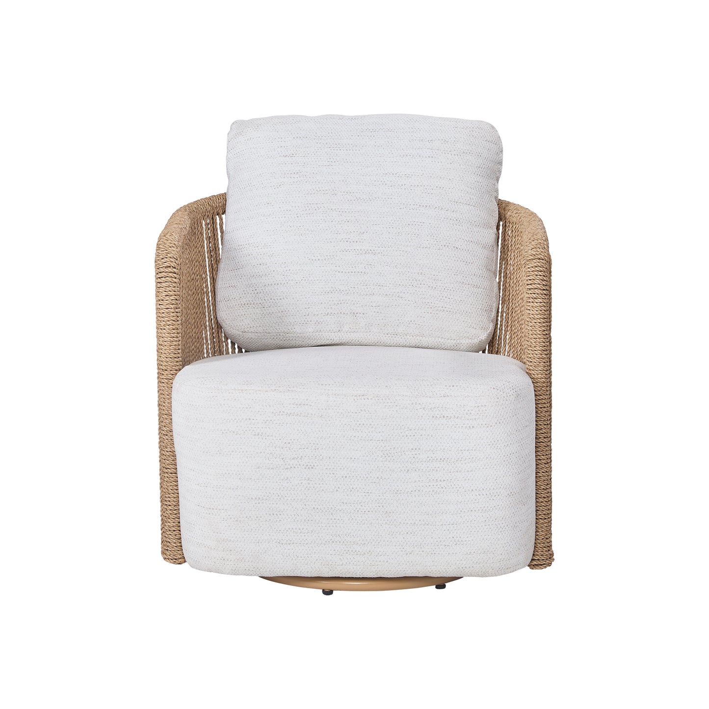 Bali Outdoor Teak and Rope Swivel Chair