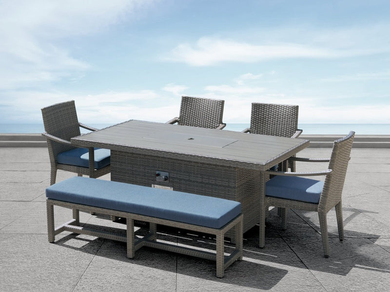 Belmont 6-pc Dining with Fire Table