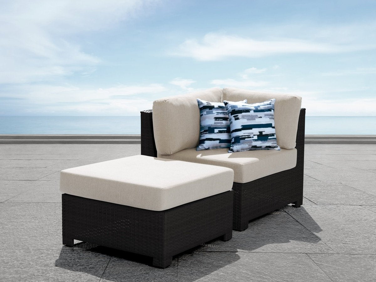 Belmont™ Modular Sectional Corner Chair + Ottoman Set - Cream