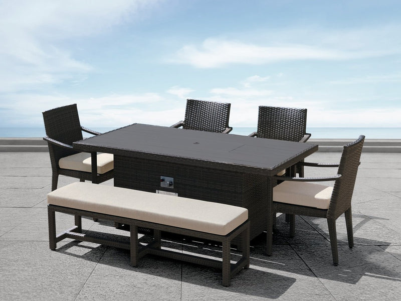 Belmont 6-pc Dining with Fire Table