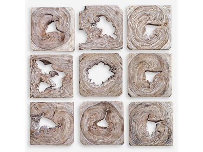 Abbyson Home Bennett Wood Wall Art, Set of 9