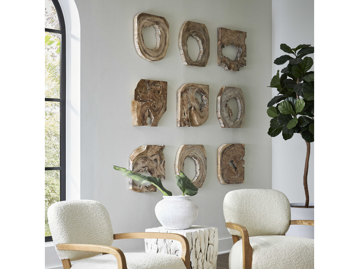 Abbyson Home Bennett Wood Wall Art, Set of 9