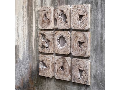 Abbyson Home Bennett Wood Wall Art, Set of 9