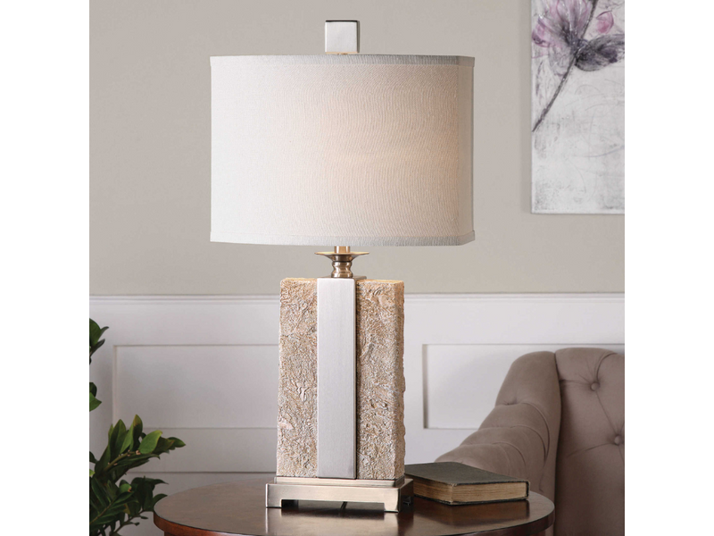 Abbyson Home Benson Stone Ivory Table Lamp