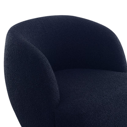 Blair Bouclé Swivel Chair - Blue