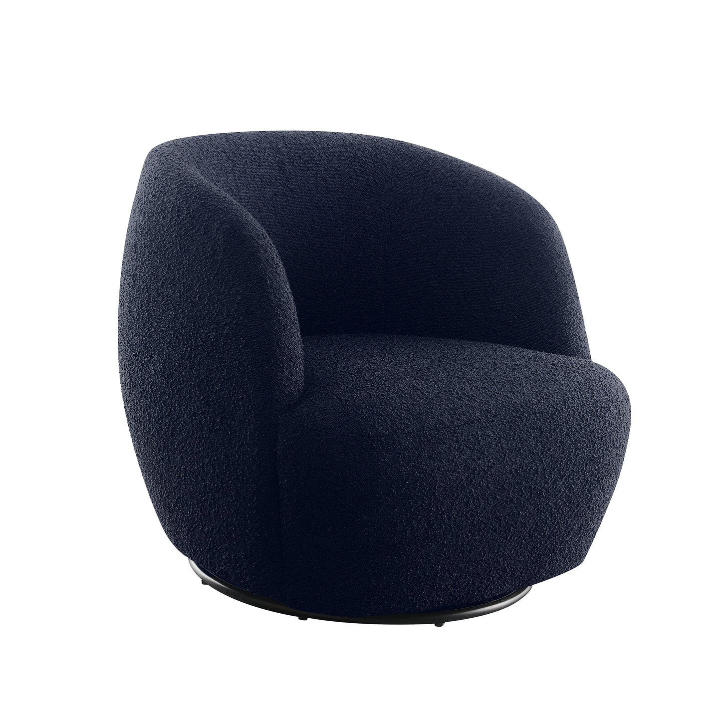 Blair Bouclé Swivel Chair - Blue