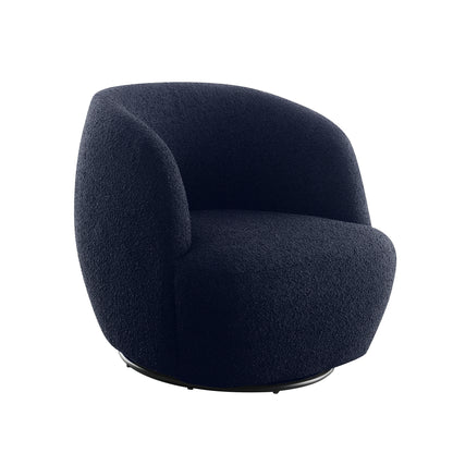 Blair Bouclé Swivel Chair - Blue