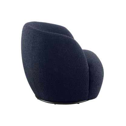Blair Bouclé Swivel Chair - Blue