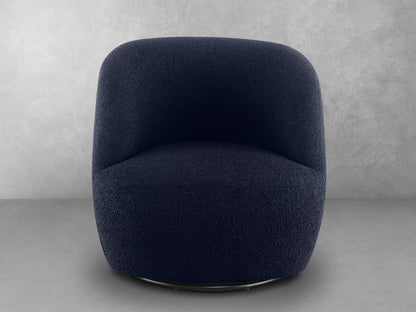 Blair Bouclé Swivel Chair - Blue