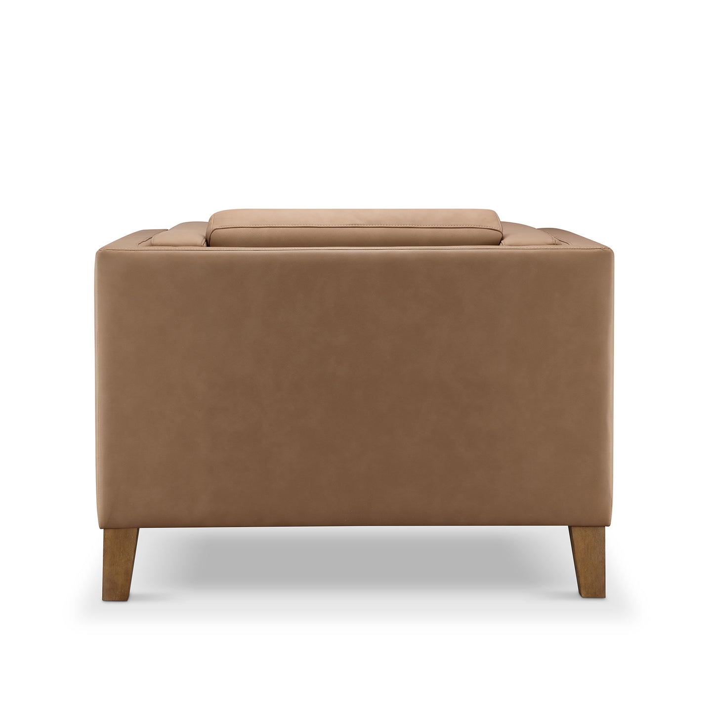 Boyd Top Grain Leather Armchair - Saddle Brown