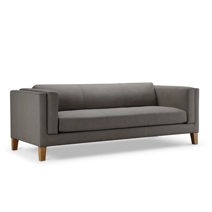 Boyd Top Grain Leather Sofa - Gray