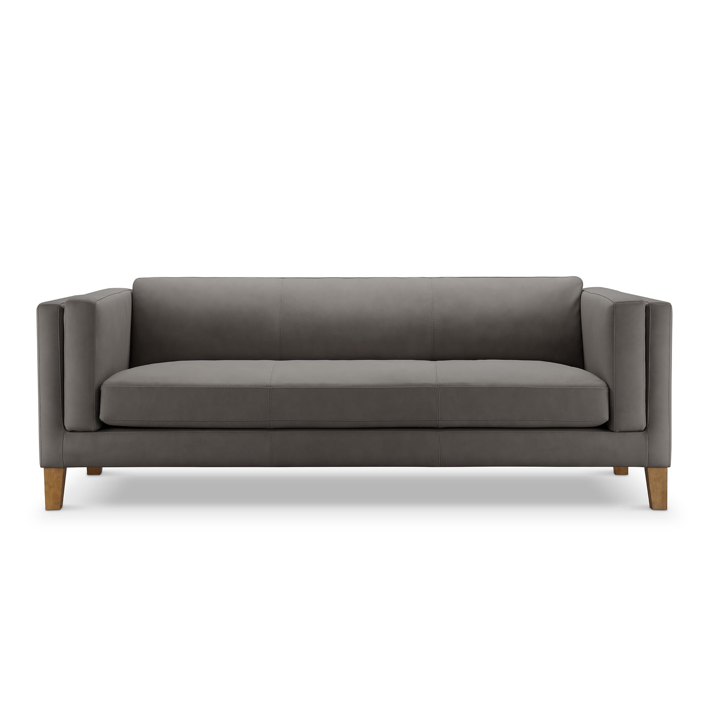 Boyd Top Grain Leather Sofa - Gray