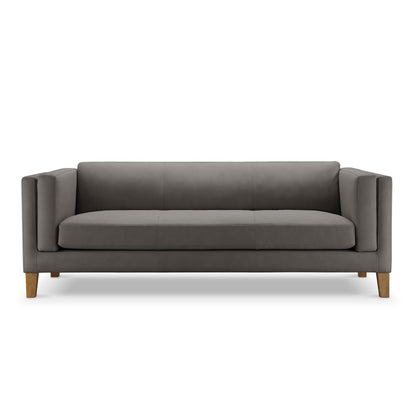 Boyd Top Grain Leather Sofa - Gray