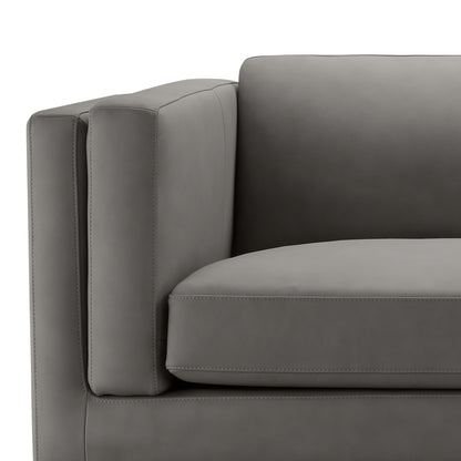Boyd Top Grain Leather Sofa - Gray