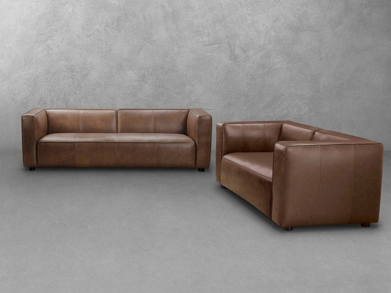 Brady 2-pc Leather Sofa and Loveseat Set