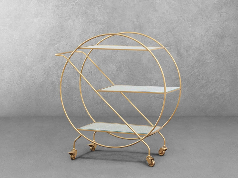 Braque Round Bar Cart