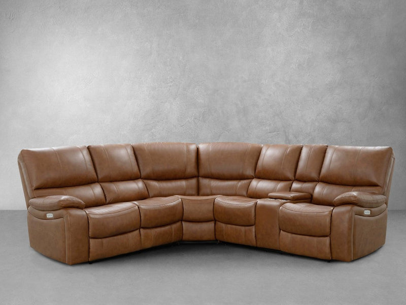 Braymor Leather Power Reclining Sectional