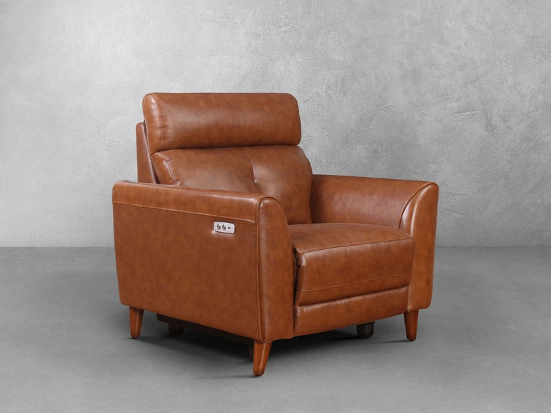Brevin Leather Power Recliner